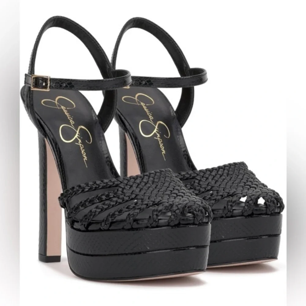 NEW Jessica Simpson Inaia Platform Sandals, Black, Orange & Gold Available, 9.5